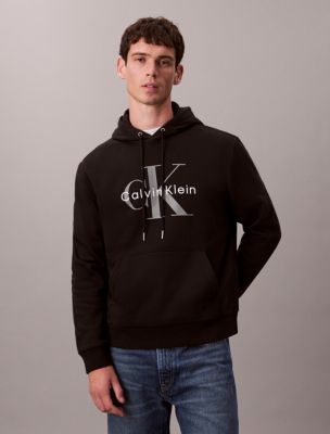 Худи Calvin Klein Monologo Fleece, цвет: Чёрный — фото 5