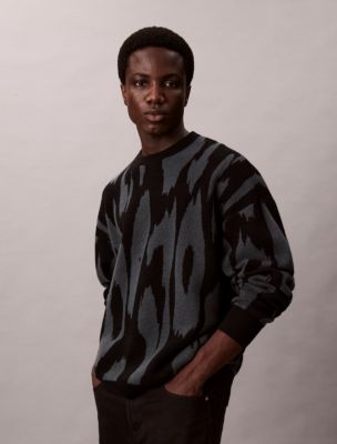 Print Jacquard Relaxed Sweater | Calvin Klein® USA