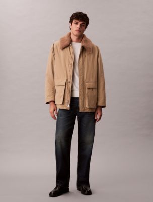 Sherpa Collar Puffer Car Coat, Roasted Brown