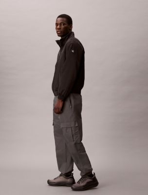 Nylon Cargo Joggers, Dark Grey