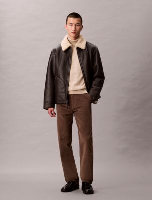 90s Straight Corduroy Chino Pants, Brown