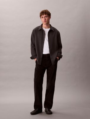 90s Straight Corduroy Chino Pants, Black