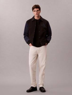 90s Tapered Jeans, Washed Bone