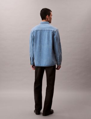 90s Emblem Denim Overshirt | Calvin Klein