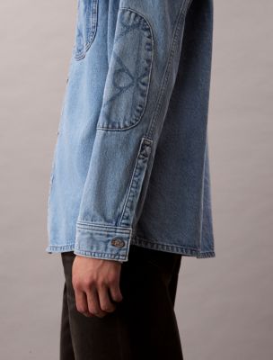 90s Emblem Denim Overshirt | Calvin Klein