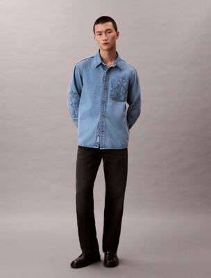 90s Emblem Denim Overshirt | Calvin Klein