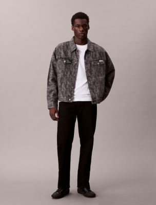 Allover Monogram 90s Denim Trucker Jacket | Calvin Klein