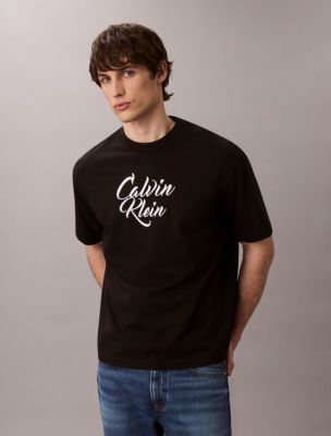 Script Logo Graphic Relaxed T-Shirt, Black