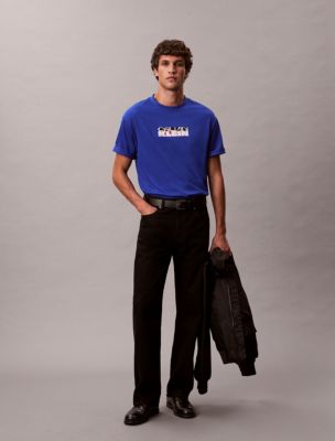 Block Logo Graphic Relaxed T-Shirt , Cobalt  