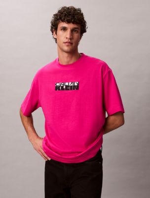 Block Logo Graphic Relaxed T-Shirt , Eccentric Magenta