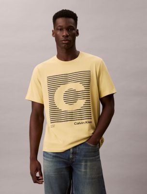 Smooth Cotton Monogram Polo Shirt, Yellow