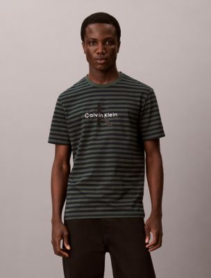 Мужские футболки Calvin Klein Monologo Graphic Stripe Classic T-Shirt — фото 2