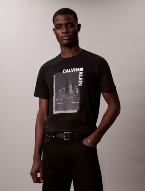 Мужские футболки Calvin Klein City Night Logo Graphic Classic T-Shirt