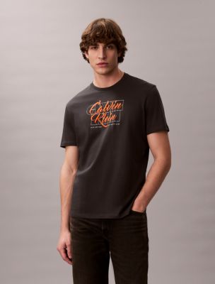 Layered Script Logo Graphic Classic T-Shirt, Pirate Black