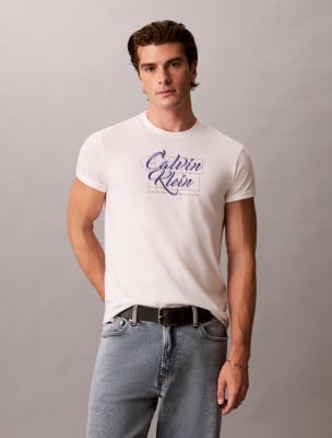 Мужские футболки Calvin Klein Layered Script Logo Graphic Classic T-Shirt — фото 2
