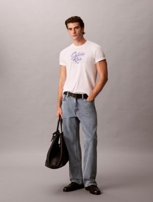 Мужские футболки Calvin Klein Layered Script Logo Graphic Classic T-Shirt — фото 3