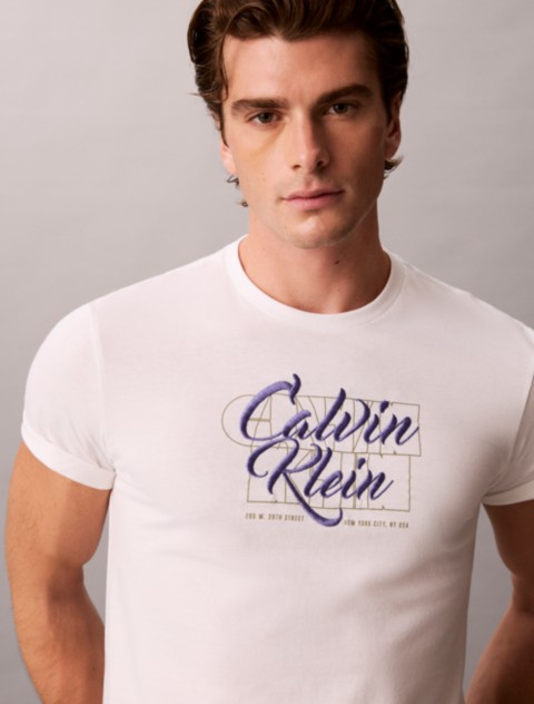 Мужские футболки Calvin Klein Layered Script Logo Graphic Classic T-Shirt