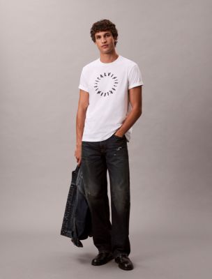 Circle Logo Graphic Classic T-Shirt , Brilliant White