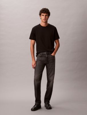 Cotton Cashmere Standard Straight Fit Jeans, Smoked Cosmos