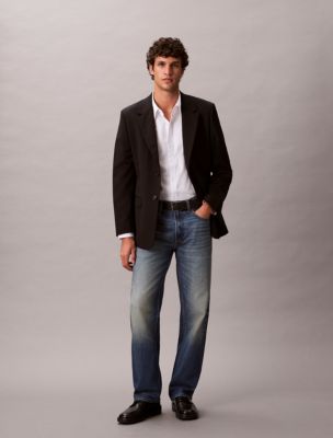 90s Straight Jeans, Blue Scallop