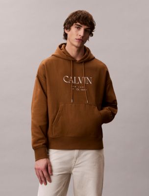 Premium Fleece Logo Graphic Hoodie, Bronze Gold  