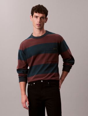 Stripe Relaxed Long Sleeve T-Shirt, Nurture Navy