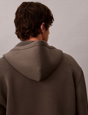 Мужское худи Calvin Klein Cotton Spacer Full Zip, цвет: Beluga — фото 4