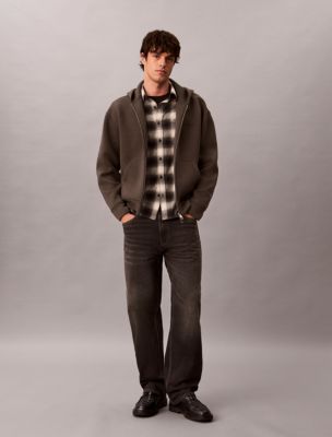 Cotton Spacer Full Zip Hoodie, Beluga