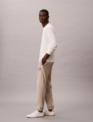 Fleece Monogram Graphic Joggers, Ancient Marble 