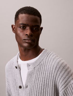 Мужские кардиганы Calvin Klein Cotton Blend Ribbed Cardigan — фото 2