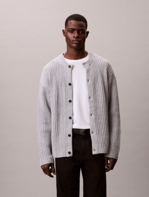 Мужские кардиганы Calvin Klein Cotton Blend Ribbed Cardigan