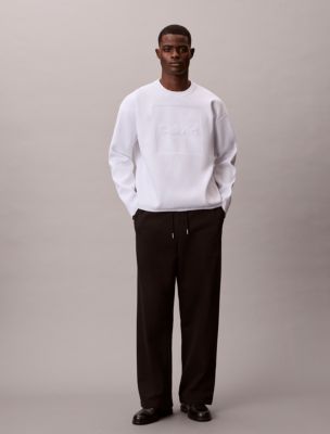 Мужские свитеры Calvin Klein Textured Logo Graphic Relaxed Sweater — фото 2