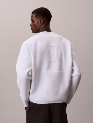 Мужские свитеры Calvin Klein Textured Logo Graphic Relaxed Sweater — фото 4