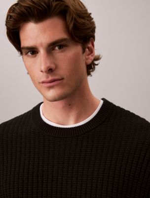 Мужские свитеры Calvin Klein Cotton Tuck Stitch Sweater — фото 3