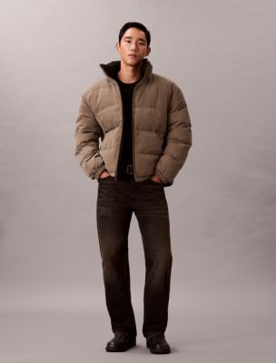 Allover Emblem Logo Reversible Puffer Jacket, Bungee Cord