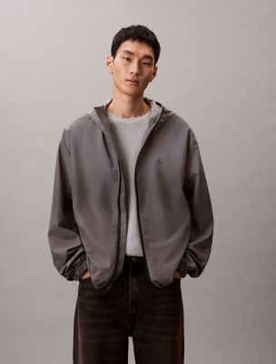 Ombre Windbreaker Jacket, Silver Ombre