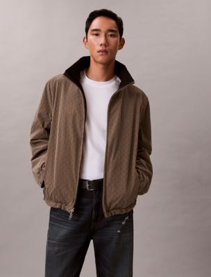 Allover Emblem Logo Reversible Jacket, Bungee Cord