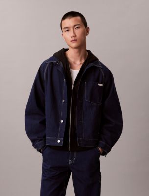 Darted Denim Workwear Jacket, Shuriken Rinse