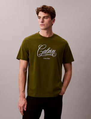 Script Logo Graphic Classic T-Shirt, Medieval Forest