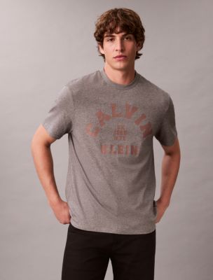 Varsity Logo Graphic Relaxed T-Shirt, Med Grey Htr