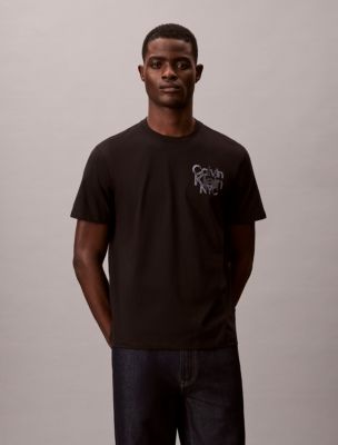 Pixel Logo Graphic Classic T-Shirt, Black