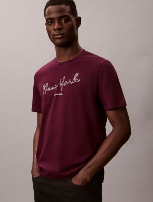 New York Logo Graphic Classic T-Shirt, Passion Plum 