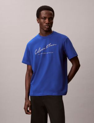 Script Logo Graphic Easy T-Shirt, Admiral Blue