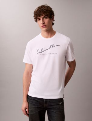 Script Logo Graphic Easy T-Shirt, Brilliant White