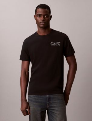 Metallic Monogram Logo Relaxed T-Shirt, Black