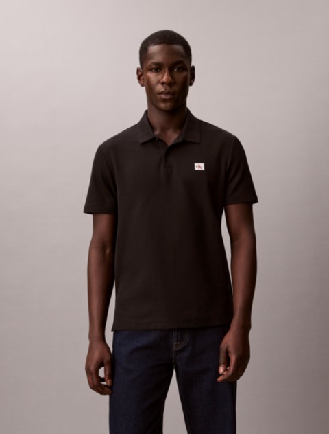 Мужские рубашки Calvin Klein Woven Monologo Classic Polo Shirt