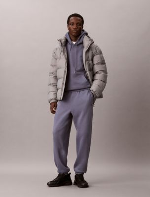 Monogram Fleece Joggers, Grisaille