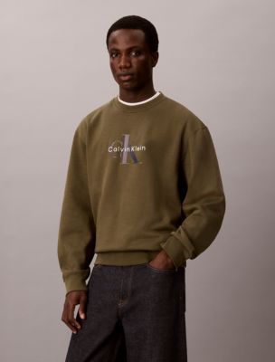 Monologo Fleece Sweatshirt, Olive Night