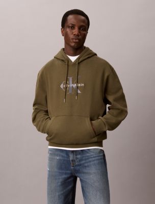 Monologo Fleece Hoodie, Olive Night