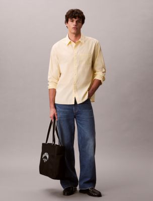 Мужские рубашки Calvin Klein Washed Poplin Relaxed Button-Down Shirt — фото 2
